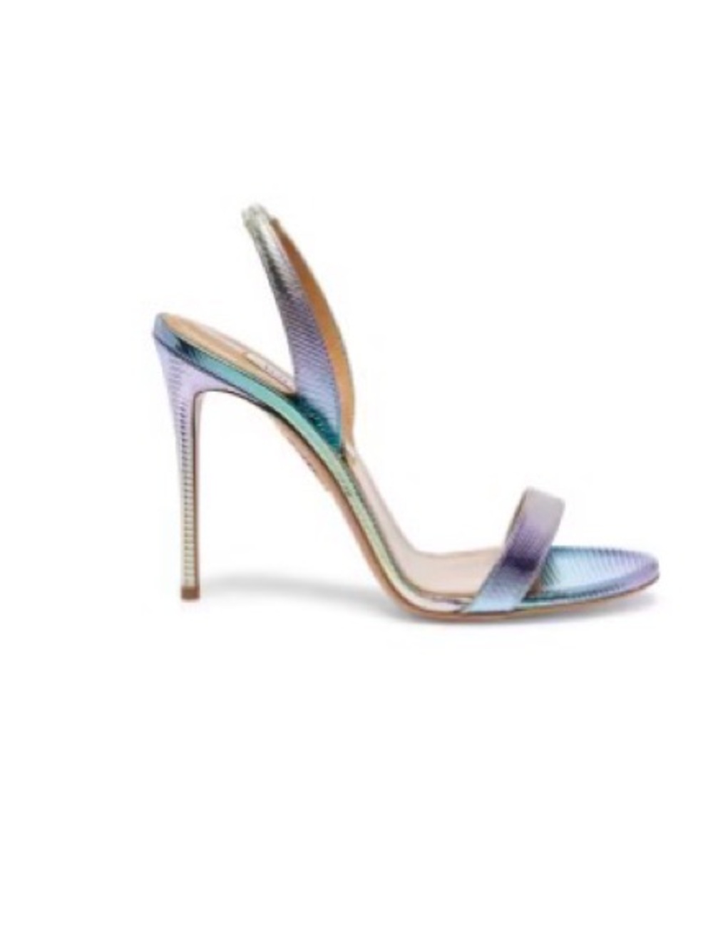 Aquazzura Iridescent Green-Purple High Heel Slingback